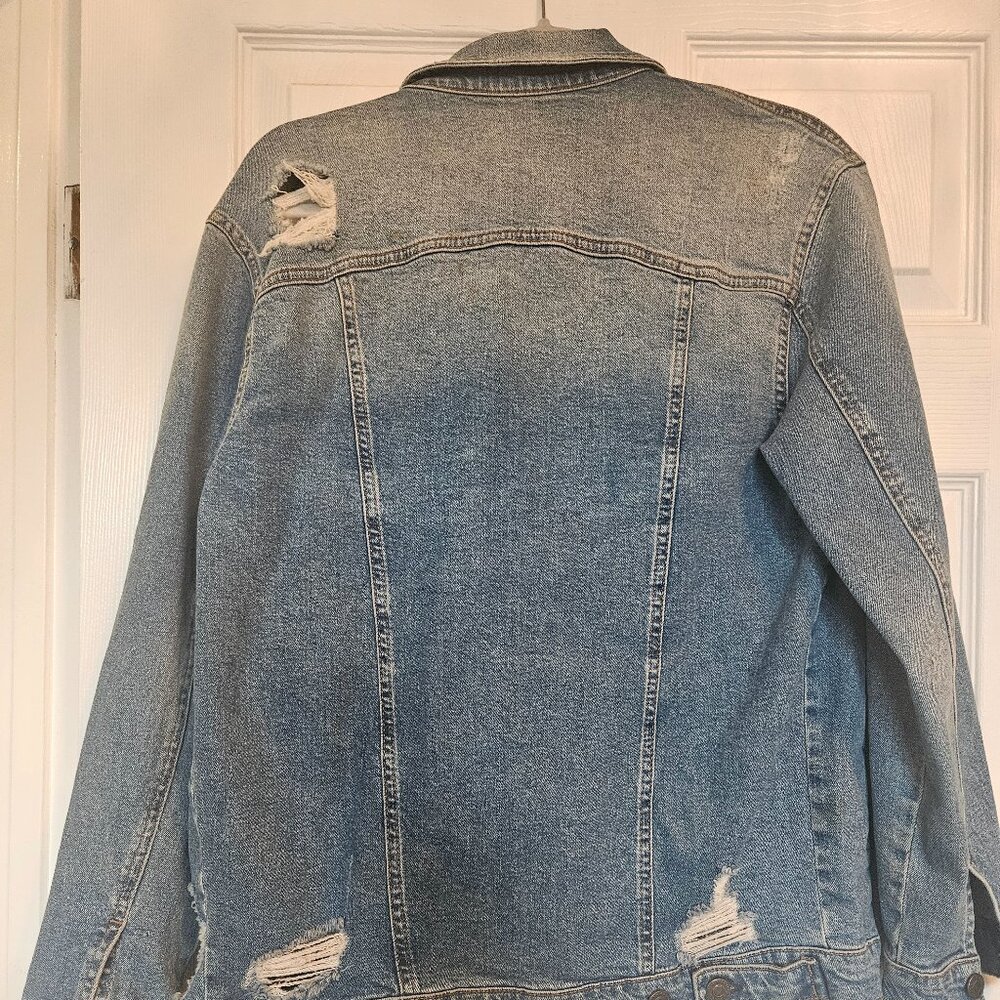 Mavi Distressed Light Blue Denim Jacket